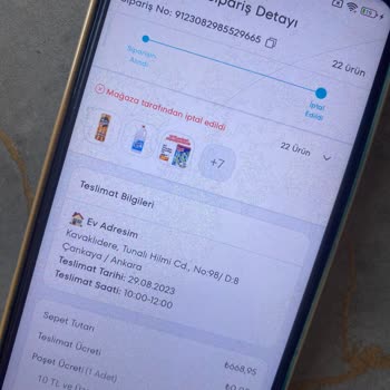A101online Sipariş Red Sorunu