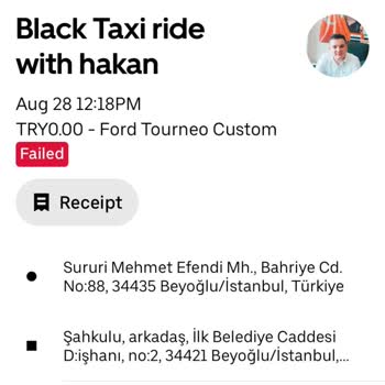 Uber Benden 500 TL Yerine 6300 TL Kartımdan Çekti
