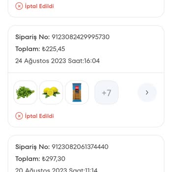 A101 Kapıda Sipariş İptal