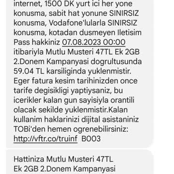 Vodafone Red'li 12 Mutlu Müşteri 2. Dönem Kampanya Taahhütlerine Uymuyor