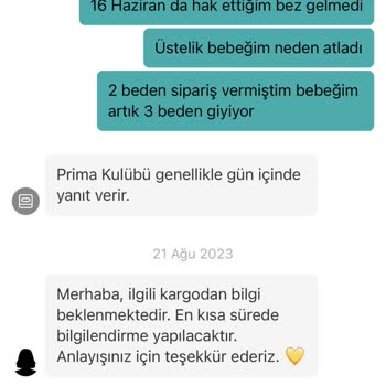 Prima Kulübü Hediye Bez