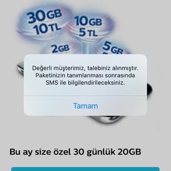 Türk Telekom Hattıma Tanımlı Olan Paketmatik Kullanılamıyor.