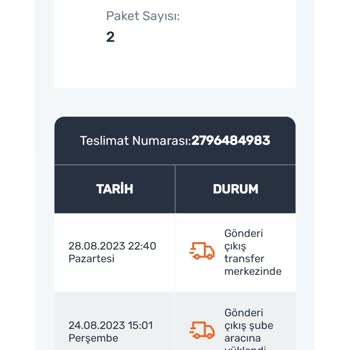 Aras Kargo'nun Teslim Edilmemiş Kargoyu Teslim Almış Gibi Gösterdiği Kanaatindeyim