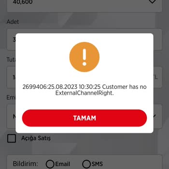 Ziraat Yatırım ZBorsa İşlem Hatası