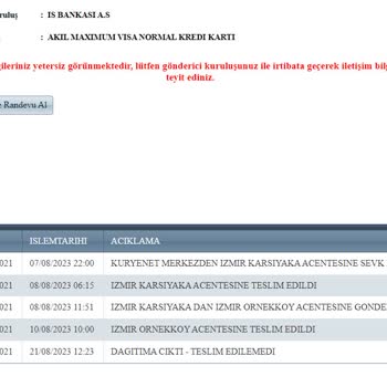 İş Bankası Ve Kuryenet Mağduriyeti
