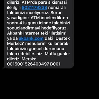 Akbank ATM Ye Sıkışan Param İade Edilmedi