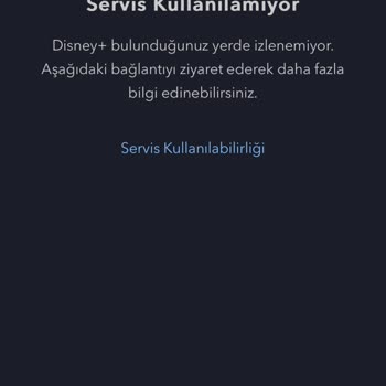 Disney + Servis Kullanılabilirliği