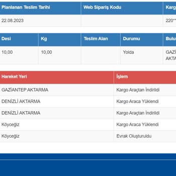 Sürat Kargo Köyceğiz'den Gaziantep E Gelmesi Gereken Kargom 11 Gündür Gelmedi.