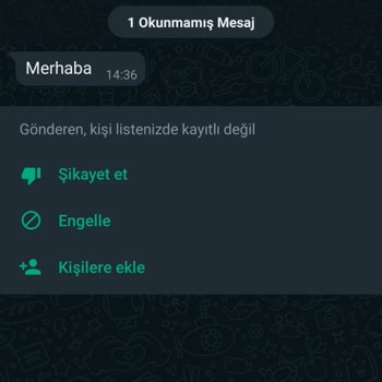 WhatsApp Yabancı Numaradan Mesaj