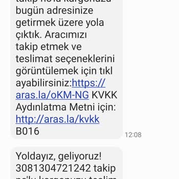 Aras Kargo 2saate Getiririz Diyor Getirmiyor