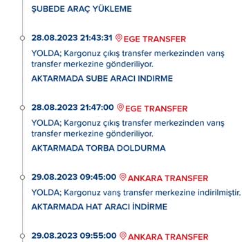 Aras Kargo Ankara Transferden Yola Çıkan Kargo Teslimat Şubesine Ulaşmıyor