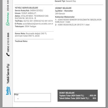 Beko 3 Kez Gelinip Giderilmeyen Buzdolabı Arızası