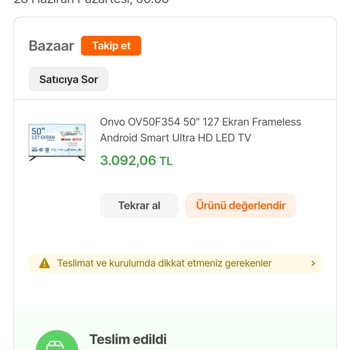 Onvo TV Kendiliğinden Bozulan Panel