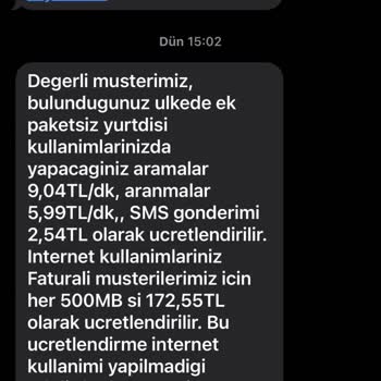 Vodafone İstenmeyen Tarife Paketleri