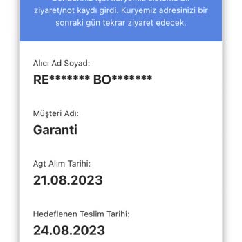 AGT Kurye (aynigunteslim.com) Kargo Hizmetinden Memnun Kalmadım