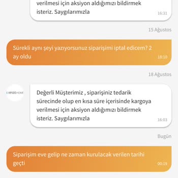 Enza Home Teslimatın Bir Türlü Yapılmaması
