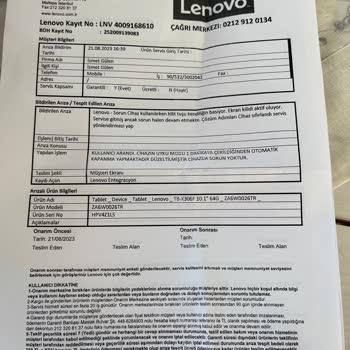 Lenovo Bilgisayar Lenovo Servisini Çok Ciddiyetsiz