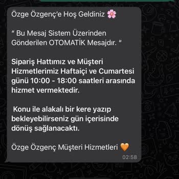 Özge Özgenç İade Değişim Ekip İlgisizliği