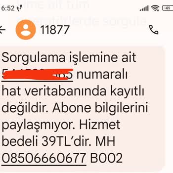 11877 Alamadığım Hizmetin Bedeli