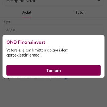 QNB Finansinvest Halka Arz Satın Alma Kabul Etmiyor