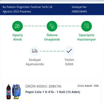 Avansas Her Siparişimde Sorun