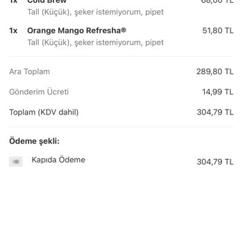 Starbucks'tan Alınan Ürünlerin İadesi Ve Müşteri Hizmetleri Konusunda Yaşanan Sorunlar
