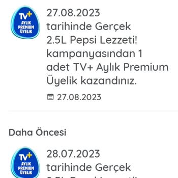 Pepsi TV+ Premium Üyelik Kazandım Ama Aktivasyon Kodu Gelmedi