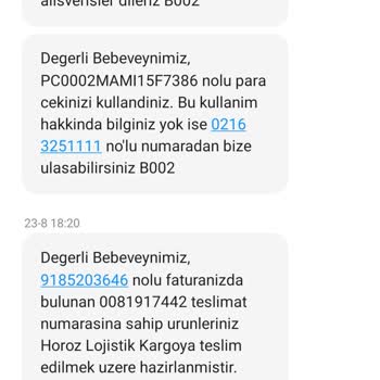 Ebebek İlgisizlik Yanlış Teslimat