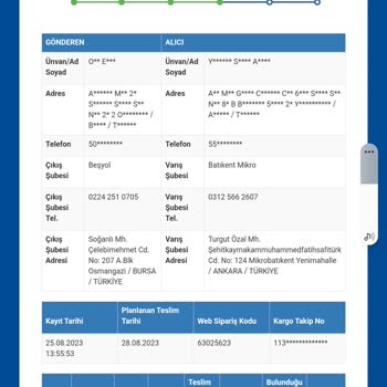 Sürat Kargo Batıkent Mikro Şikayet