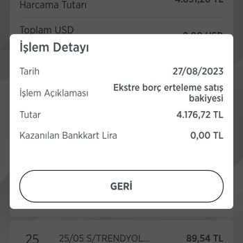 Ziraat Bankası Ekstre Borç Erteleme Satış Bakiyesi