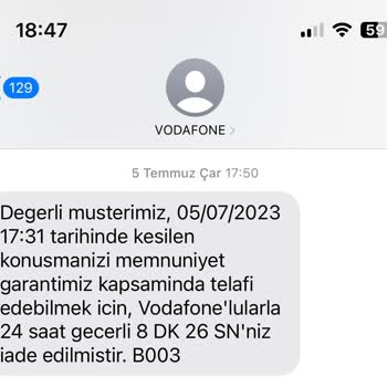 Vodafone Çekmiyor Ve Görüşmeler Sürekli Kesiliyor