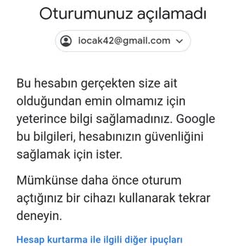 Gmail Hesabını Bir Türlü Kullanamıyorum