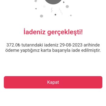Yemek Sepeti İptal Edilen Sipariş İade Edilmeyen Ücret