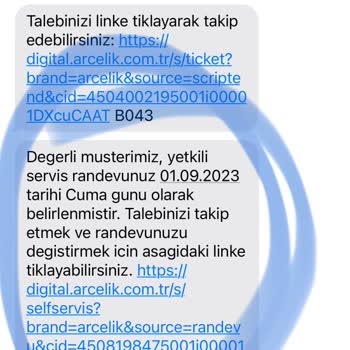Arçelik Servisi Randevuya Gelmiyor