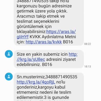 Aras Kargo Israrla Teslim Etmiyor.
