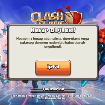 Supercell Clash Of Clans Hesabımı Suçsuz Olduğum Halde Banladı.