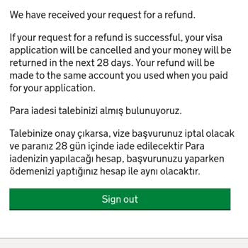 TLScontact Vize İptali Yaptım Param İade Edilmedi.