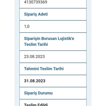 Borusan Lojistik Firması Teslim Sıkıntısı Ve Yanlış Bilgilendirme