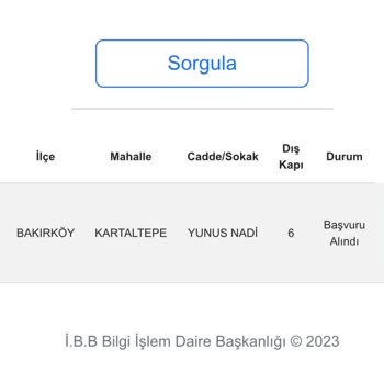 İBB Hasar Tespit Çalışması Hakkında Bilgi Almak İstiyorum