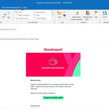 Yemeksepeti.com'dan Yaşadığım Sorun