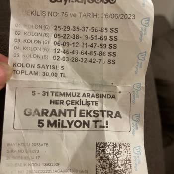 Sayısal Loto İkramiyemi Almak İstiyorum