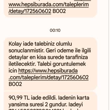 Ebebek İade Yaptım Paramı Geri Vermiyor