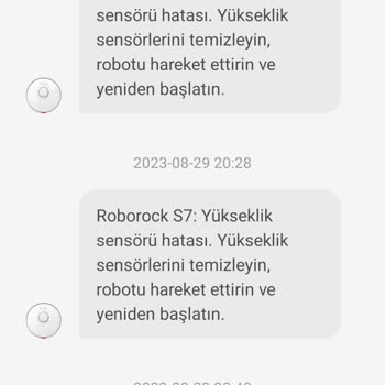 Roborock S7 Robot Süpürge Sensör Hatası