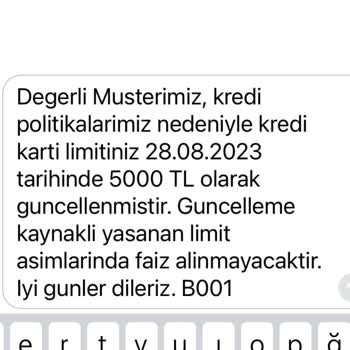 Garanti BBVA Habersiz Limit Düşürülmesi
