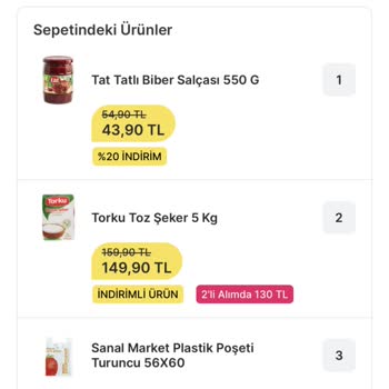Migros Sanal Marketin Belirtilen İndirimi Uygulamaması
