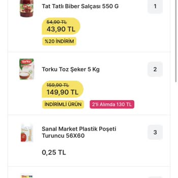 Migros Sanal Marketin Belirtilen İndirimi Uygulamaması