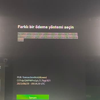 Xbox Game Pass Ultimate Farklı Bir Ödeme Yöntemi Seçin Diyor