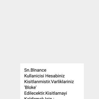 Binance Forces GYO Dan Gelen Mesaj