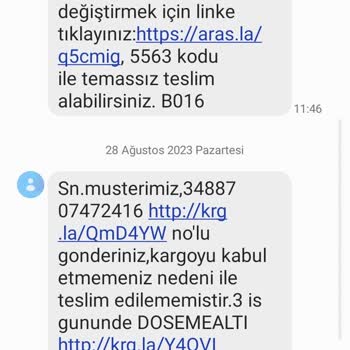 Aras Kargo Kargo Teslimatı Sorunu