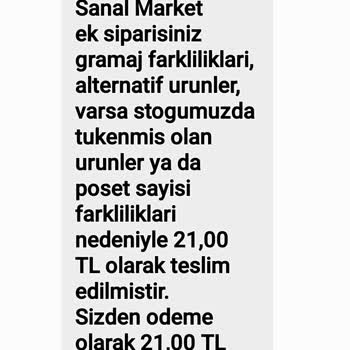 Migros Siparişe Ek Tahsilat